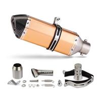 Replace Exhaust Universal 51mm Silencer Modify Motorcycle Exhaust 370MM Hexagon Muffler Pipe For Y-AMAHA XMAX300 Nvx For CFMOTO 300NK For DUCATI Panigale V4(Orange)