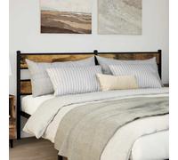 Replace Headboard Smoked Oak 180 cm Iron and Engineered Wood