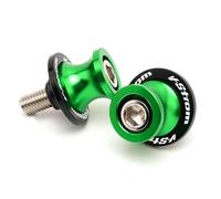 Replace Stand 8MM Motorcycle Swing Arm Spools Slider Stand Bobbins for Suzuki 2024 2023 2022 V-Strom 650 250 1050 XT VStrom 800DE DL650 DL1000(Green1)