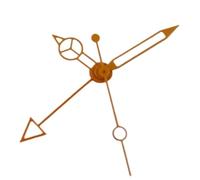 Replace Watch Hour Hands, Multicolor Watch Hand For NH34A 2.2mm Hole Size 8-13mm Pack Of 1 3 4 Pieces(M1b/burg)