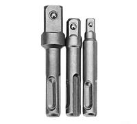 Replace Your Ratchet with Power Tool Using for SDS Plus Shank Socket Driver Adapter, Spring Loaded Ball Bearing Locks, Grey