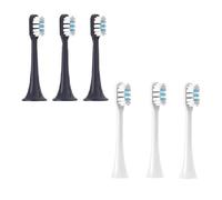 Replaceable Brush Heads,Compatible for XIAOMI MIJIA T301 T302 Soft Clean Bristle White Blue Nozzles(3 White 3 Blue)