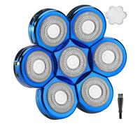 Replaceable Electric Shaver Head 7D Cutter Floating Head Waterproof Stainless Steel Razor For Men Blade(7BLUE)