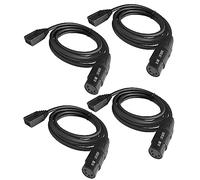 Replaceable Headset Cable for Clear-Com 110(5ft), XLR Connector Microphone Headphone Cord for Clear-Com CC-300-X4 CC-110-X4 CC-220-X4 CC-400 Headsets, 4 Pin XLR Female Adapter Headphone Wire(4 Pack)