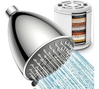 Replaceable Multi-Layer Showerhead Filter with Multiple Spray Settings - Purifies Water for a Healthier Bathing Experience Ideal for Family Use