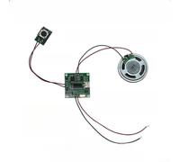Replaceable Sound Module for Greeting Cards with Volume Control, 4MB/8MB Memory, USB Download for MP3, Dual Power Supply, Button and Light Triggering, Green Music Module (A)