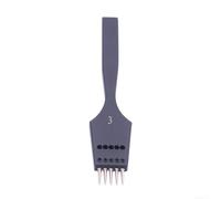 Replaceable Tip Pricking Iron Round Hole Punch Leather Craft Tool Steel Chisel, for Handmade Sewing Saddle Stitch Z Stitch for french Stitch Various Spacing Options(3mm 5 tooth)