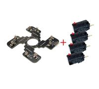 Replaced JLF PCB for Sanwa TP-MA PCB Board With 4pcs D3V .187" Microswitches Hot Swap Joystick Board for OTTO DIY V2 V5 Kit (Black with 4pcs D3V switches)