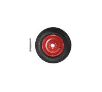 Replacement 16" x 4" Pneumatic Heavy Duty Garden Wheelbarrow Wheel & Axel In Red