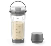 Replacement 18 oz Blending Vessel for Ninja Blast Portable Blender, Replacement Sip Lid with Carry Handle, Blade Cover & Bottom Cap Fit for Ninja BC151NV BC151CR BC100 Series (Grey)