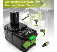 Replacement 18V 8.0Ah Lithium Battery For Ryobi P108 One Plus Compatible With Rb18L50 Rb18L40 P104