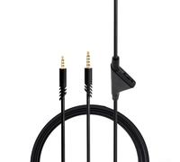 Replacement 2 Meter Audio Cable for Logitech A10 A30 A40 Headphones with Integrated Volume Mute Control (Black)