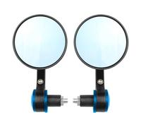 Replacement 2 Pcs 7/8 Inch Universal Motorcycle Rear View Mirror Round Handle End Foldable Motorcycle Side, Compatible For Cafe Racing, Motorcycle Accessories(B)