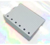 Replacement 200 Sheets (400 Pages) Thick Paper 120gsm POCKET 82x120mm 6 Square Holes 5mm