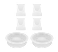 Replacement 4 Duckbill Valves/Duck Bill Valve & 2 Silicone Membrane/Diaphragm Compatible with Momcozy V1 / V2 Wearable Breast Pump, Pump Seal, Accessories Made by Durceler, Not Original Pump Parts