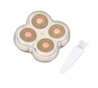 Replacement 4-Head Shaver Head, for Electric Hair Remover, 360 Degree Floating Blade Gold Plated, Wet Dry Dual Use for Leg Body, ABS Material 6x6x2 cm