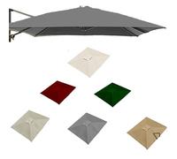 Replacement 4x Canopy for Offset Umbrella8 Ribs Patio e Cover Outdoor Umbrella Canopy in Green/Khaki// (Gray 9.8x9.8ft)