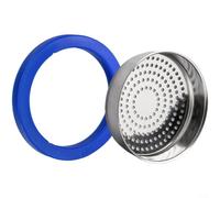 Replacement 58mm Filter Basket And Silicone Gasket For E61 Group Head Espresso Machines Designed For Precision Fit And Operation(filter+silicone ring)