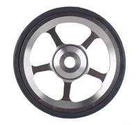 Replacement 61mm Bearing Wheel for Brompton Folding Bicycle, Aluminum Alloy Modified Wheel with Square Rubber Ring for Stable Performance (black)