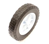 Replacement 8 Inch Wheel & Solid PU Tyre 8x1.75 Offset Hub 1/2 Inch Bore Push Along Lawnmower Garden Mower