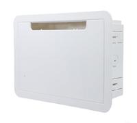Replacement 9 inch In-Wall TV for MEDIA Box for Fire TV and for Samsung One Connect, Recessed Network Enclosure, with Plastic Trim White