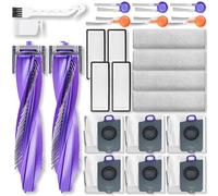 Replacement Accessories Kit Compatible with NARWAL Flow Robot Vacuum cleaner Parts 2 Main brush 4 Track Mop cloth 4 HEPA filter 6 Dust bag 6 Side brush