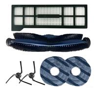 Replacement Accessories Kit For Eufy X10 Pro For Omni Vacuum Cleaner Parts,1 Roller Brush, 2 Side Brushes, 1 Filter, 2 Mop Cloths,Roller Brush Side Brushes Filter Mop Cloths Kit