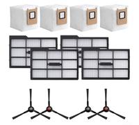 Replacement Accessories Kit with Side Brushes Cleaner Bags and Filters for Eufy For Omni E25 E28 Vacuum Cleaner Designed for Effective Dust Capture