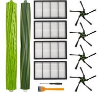 Replacement Accessories Parts Kit For iRobot Roomba s9 9150 s9+s9 Plus 9550 Series Robot Vacuum Cleaner | 2 Multi-Surface Rubber Brushes 4 Filters 4 Side Brushes - Extra Cleaning Tool - by BlueStars