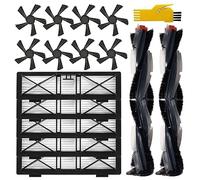 Replacement Accessory Kit for Neato Botvac D-Series D3/D4/D5/D6/D7/D75/D80/D85-2 Main Brushes + 5 HEPA Filters + 8 Side Brushes + 1 Cleaning Tool, Durable ABS/Rubber/Nylon Parts