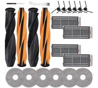 Replacement Accessory Set for Dreame X50 Ultra Complete/L50 Pro Ultra/X50 Master Robot Vacuum Cleaner, Replacement Parts with 2 Double Main Brushes, 4 Filters, 6 Mop Pads, 6 Side Brushes, Cleaning