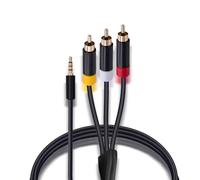 Replacement Audio Cable AV Cable RCA Composite Cable Compatible with Microsoft Xbox 360 E Console（6FT/1.8M