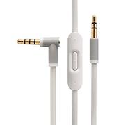 Replacement Audio Cable Cord Wire with in-line Microphone and Control for Beats by Dr Dre Headphones Solo/Studio/Pro/Detox/Wireless/Mixr/Executive/Pill (White)