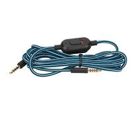 Replacement Audio Cable for Logitech G Pro X, G Pro, G433, G233 Gaming Headset, 3.5mm Braided Aux Cord with Inline Mute Volume Control, Gold Plated, Oxygen-Free Copper (Blue)