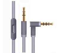 Replacement Audio Cable with Mic for Beats Solo 2/3, Studio 2/3 Pro & Headphones, 1.5m TPE Aux Cord with Gold-Plated Connectors and Inline Control, Black(Gray)