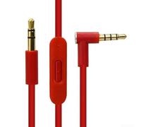Replacement Audio Cable with Mic for Beats Solo 2/3, Studio 2/3 Pro & Headphones, 1.5m TPE Aux Cord with Gold-Plated Connectors and Inline Control, Black(Red)