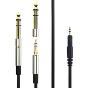 Replacement Audio Upgrade Cable with Lock Connector and 6.35mm Adapter for Audio Technica ATH-M50x, ATH-M40x, ATH-M70x, ATH-M60X Headphone 2meters/6.6ft