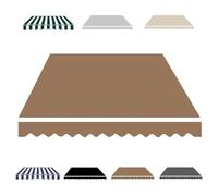 Replacement Awning Fabric 500x300cm Waterproof Polyester Retractable Canopy Cover Outdoor Shade Balcony Awning Fabric Beige 2.0m to 5m Options Available