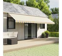 Replacement Awning Fabric Blue-Orange 580x295cm 100% Polyester PU Coated Garden