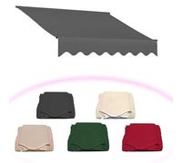Replacement Awning Fabric, Sunshade Canopy Canvas for Outdoor Use, Valance Included, 20x9.8ft (600x300cm), Anthracite Color, Durable Awning Material for Patio & Door
