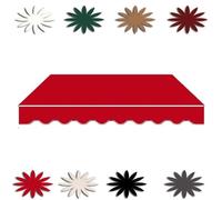 Replacement Awning Fabric - Waterproof Canvas for Patio Awning - Customizable 9.8x8.2ft (3x2.5m) - Durable Outdoor Shade Cloth (Red)
