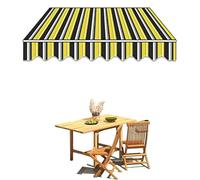 Replacement Awning Fabric Waterproof Polyester Canopy Cover for Awnings Patio Window Shade Replacement (Yellow 4.5x2.5m/14.8x8.2ft)