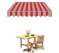 Replacement Awning FabricWaterproof Polyester Canopy Cover for Awnings and Windows Red Shade 7x1.5m (22.9x5ft) Durable Outdoor UV Protection