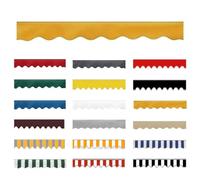 Replacement Awning Valance UV Resistant,Waterproof Fabric Strip Valance Only 26cm Height Durable Scalloped Valance for Awnings Replacement Accessory for Outdoor,Orange,W350xH26cm
