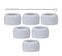 Replacement Baby Bottle Nipple Ring Collars for Dr. Brown's Narrow Bottles 4oz & 8oz | Unique Design 1 Count(Pack of 6) BPA Free | Compatible with Plastic & Glass Bottles | Mess-Free No Leak or Spills