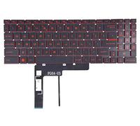 Replacement Backlit Keyboard for MSI Katana GF66 GF76 & Pulse GL66 GL76 MS-1581 MS-1582 MS-17L1 MS-17H3 Series Laptop with Red Letters US Layout