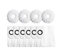 Replacement Bag and Mop Cloth Kit for Eureka J12 and V12, Microfiber Cleaning Pads with Clog- Performance, Strong Seal, for Easy Installa(A)