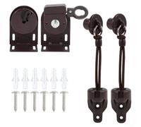 Replacement Base System for Outdoor Curtains with Windproof Ball Anchors, ABS Bases, Elastic Rope and Screws (black)