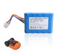 Replacement Battery Compatible with Worx Landroid S300, S 390m2, S Basic, S300i, S450i, S500i, S700i, WR106SI, WR102SI, WR105SI, WR115MI, WA3230, 3600mAh 20V Robot Lawnmower Battery