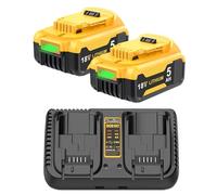 Replacement Battery for Dewalt DCB200 DCB182 DCB184 DCB101 DCB101 DCB107 DCB112 DCB115 (Pack of 2)